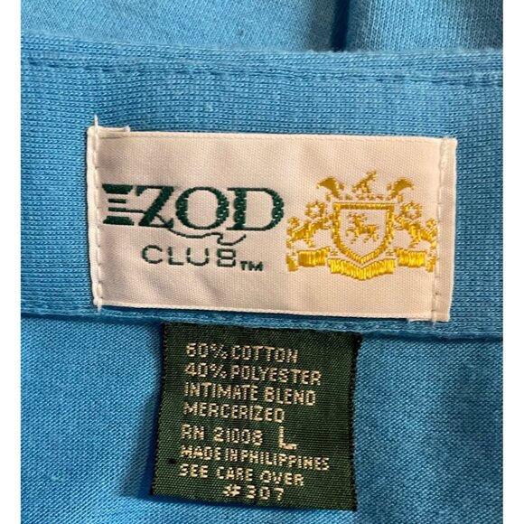IZOD Club Mens SIze L Multicolor Striped Short Sleeve Polo Shirt Eagle Creek - Picture 6 of 7